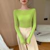 2025 Women's 100% Wool Seamless Slim Fit One-Shoulder Fine Knit Sweater, Machine Washable, 18 Gauge Yangzi Yarn