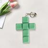 Keyboard Fidget Toy Stress Anxiety Relief 6 Keys Keyboard Clicker Keychain Portable Travel Decompression Button Sensory Toy