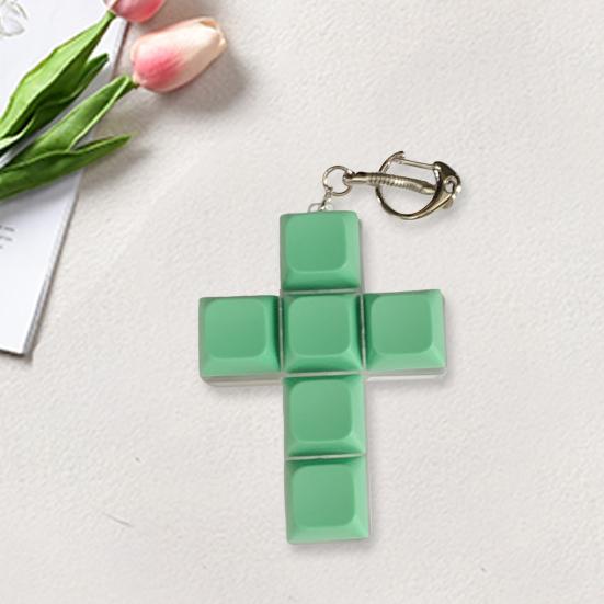 Keyboard Fidget Toy Stress Anxiety Relief 6 Keys Keyboard Clicker Keychain Portable Travel Decompression Button Sensory Toy