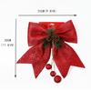 1PC 25X30cm Christmas Bow Hanging Bowknot Pendant Xmas Tree DIY Decoration For Wedding Party Decoration New Year Gift Bow Crafts