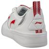 Li-Ning Bequeme Einfache Rutschfeste Verschleißfeste Stoßdämpfende Low-Top Skateschuhe Herren Sneaker Weiß Rot AGCU543-3