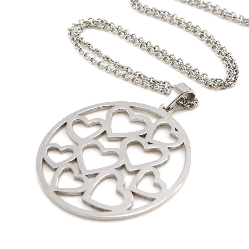 Les Trésors De Lily [I9813] - 'Love' Steel Necklace