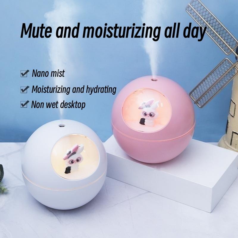 230ml Mini nawilżacz powietrza Usb z kolorowym światłem przenośny dyfuzor olejków eterycznych ultradźwiękowy cichy generator mgiełki do domowego biura