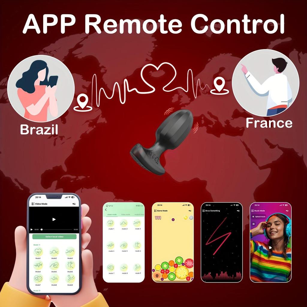 Vibrating Anal Plug, Suitable for Beginners, 9 Frequency Vibrating Anal Plug, Anal Toy, Sex Toy Adult Products, Male and Female Universal Sex Toy