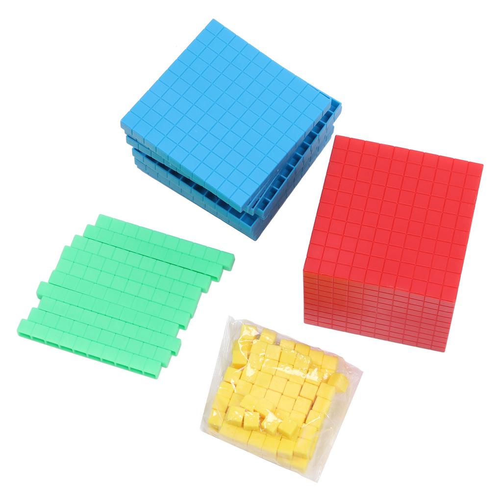 Base Ten Blocks Classroom Set for Kids Math Interactive Hands On Base Ten Blocks Learning Tools