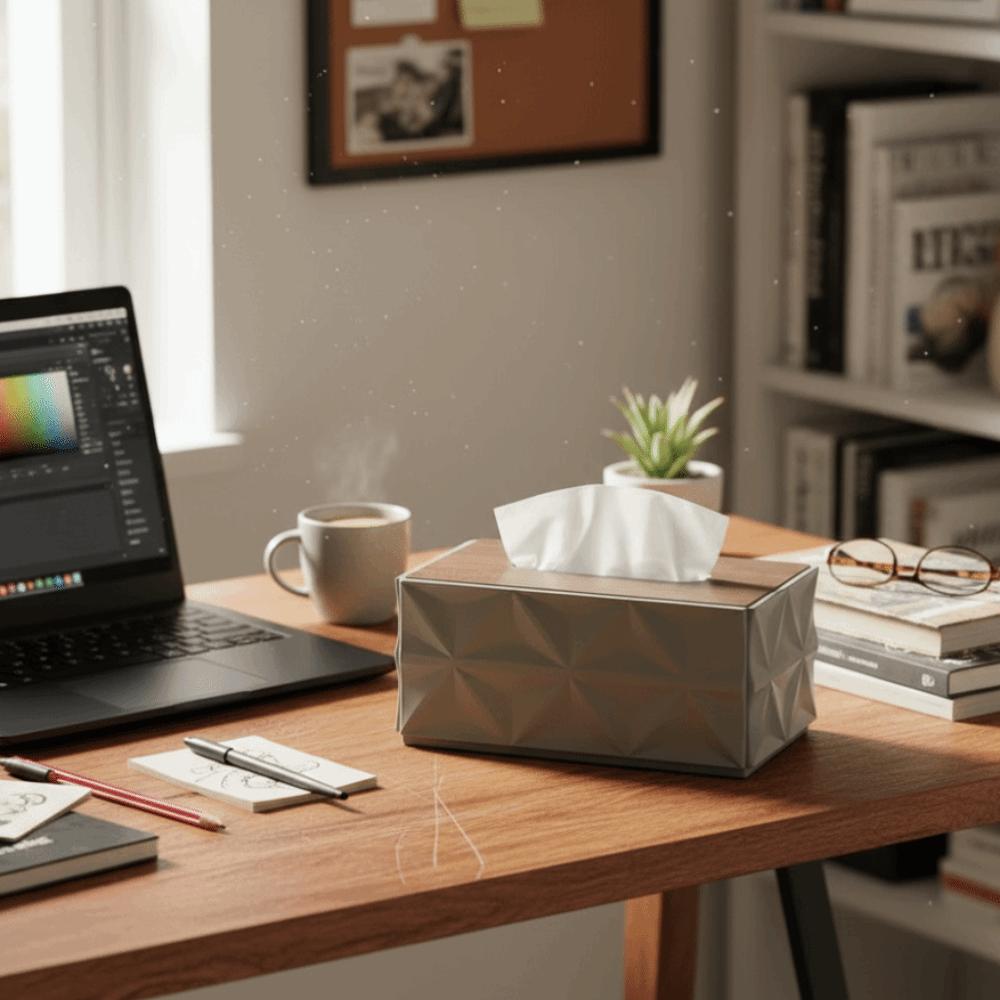 Multi-Functional Napkin Holder Elegant Napkin Paper Case Decorative Desktop Paper Box Living Room