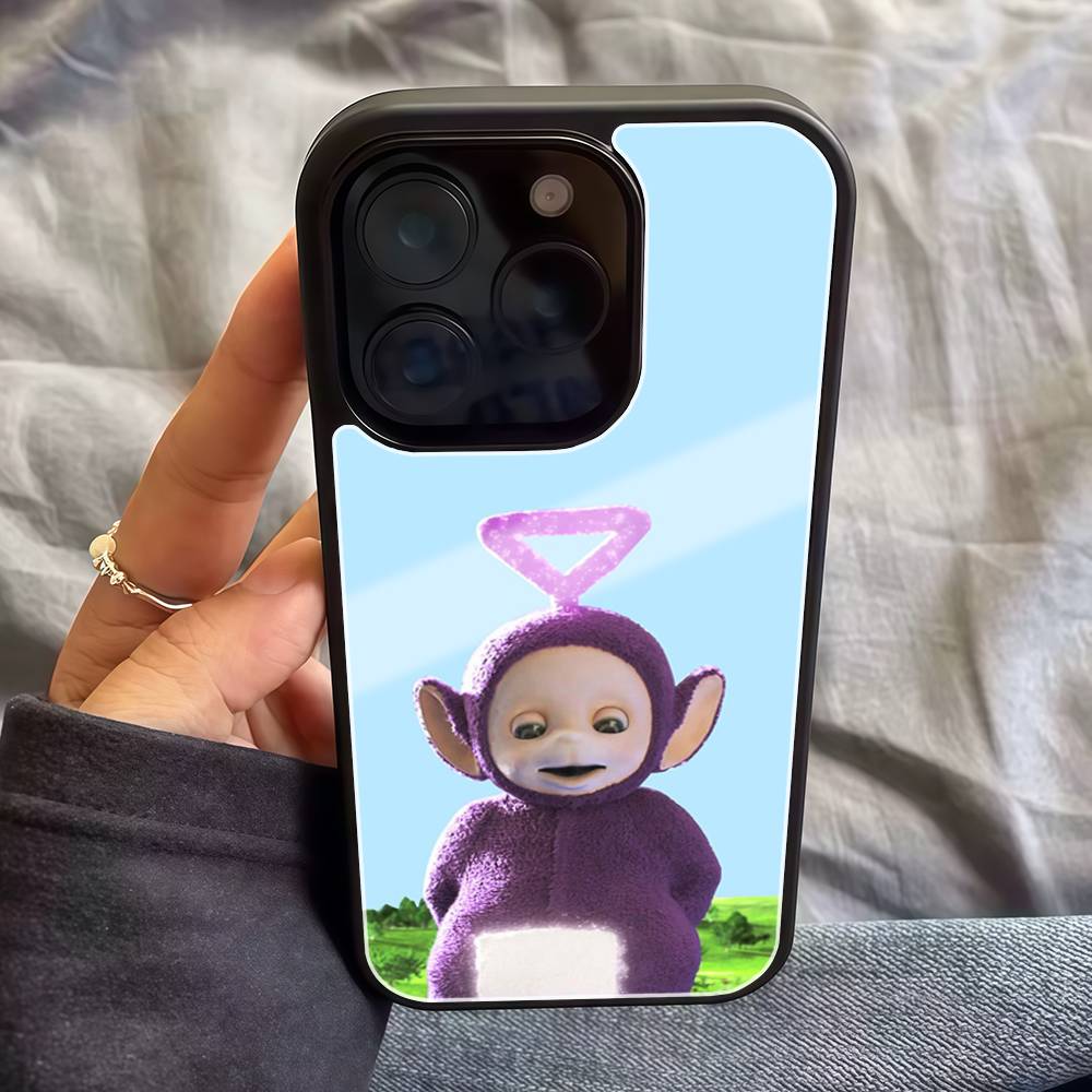 

Cute T-Teletubbies Kawaii Phone Case For Iphone 17 Air 16 15 14 13 12 11 Pro Max PC TPU Black Hard iPhone 17