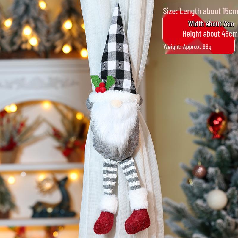 Kreativa julgardinsband: Snögubbe & Gammal Man Tecknade Prydnader