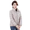 Large size light and thin new fashion stand-up collar solid color cotton-padded jacket femininity mother warm down cotton jacket cotton-padded jacket
