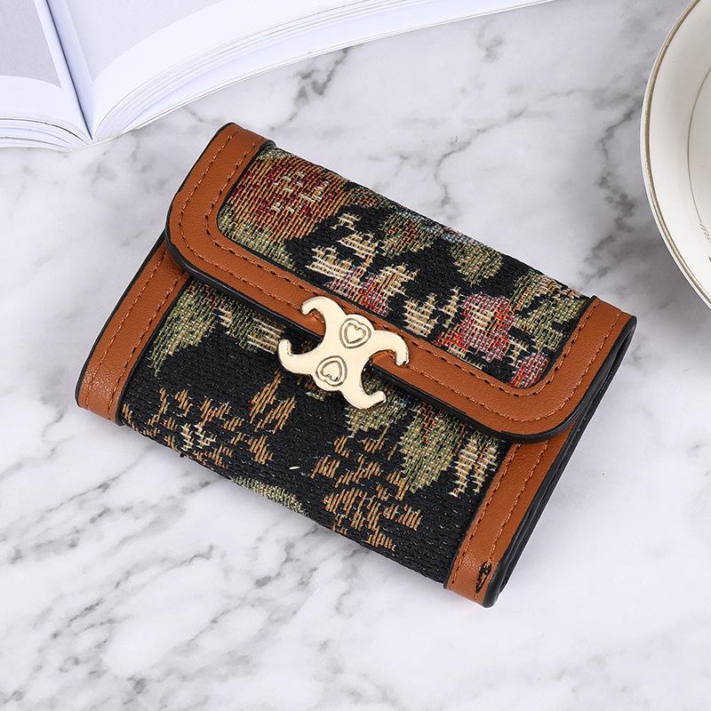 New Card Bag Women's Mini Thousand Bird Grid Multi-function Anti-degaussing Multi-card Driver's License Retro Bag