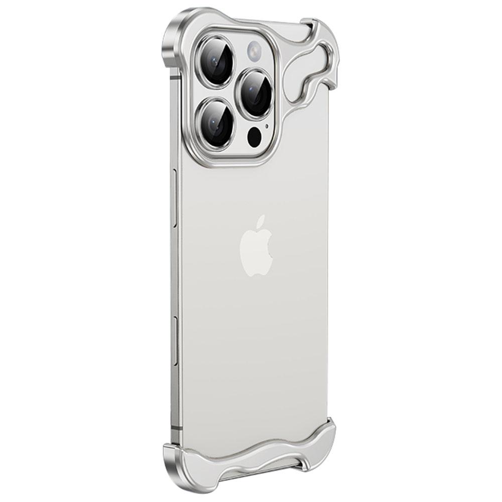 Nárazuvzdorný kryt pro iPhone 16 Pro Max, kovový bezrámečkový kryt s ochranou objektivu fotoaparátu