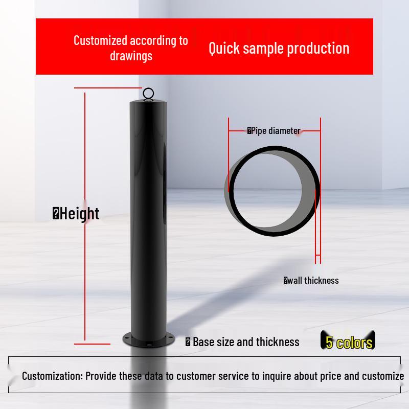 Reflective Anti-collision Steel Parking Post for Gas Stations and Car Parks Custom Size/Color