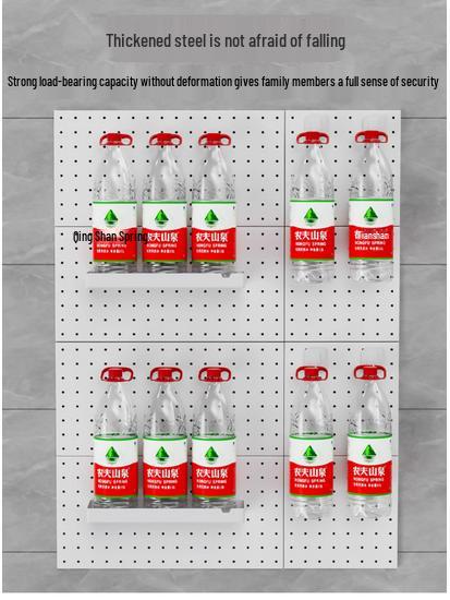 Rahmenloses Metall-Lochplatten-Lagerregal für Werkzeuge, Telefone, Schmuck und mehr