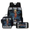 Zaino Scolastico per Bambini Cartoon Brain Rot Con Buste Pranzo Astucci Per,Zaini Scolastici Leggeri per Bambini