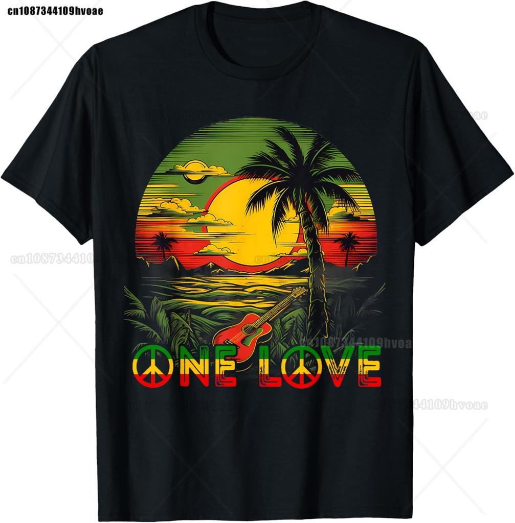 Rasta Reggae One Love Jamaica Retro Vintage Sport Jamaican Flag T Shirts Graphic Cotton Streetwear Short Sleeve Birthday Gifts