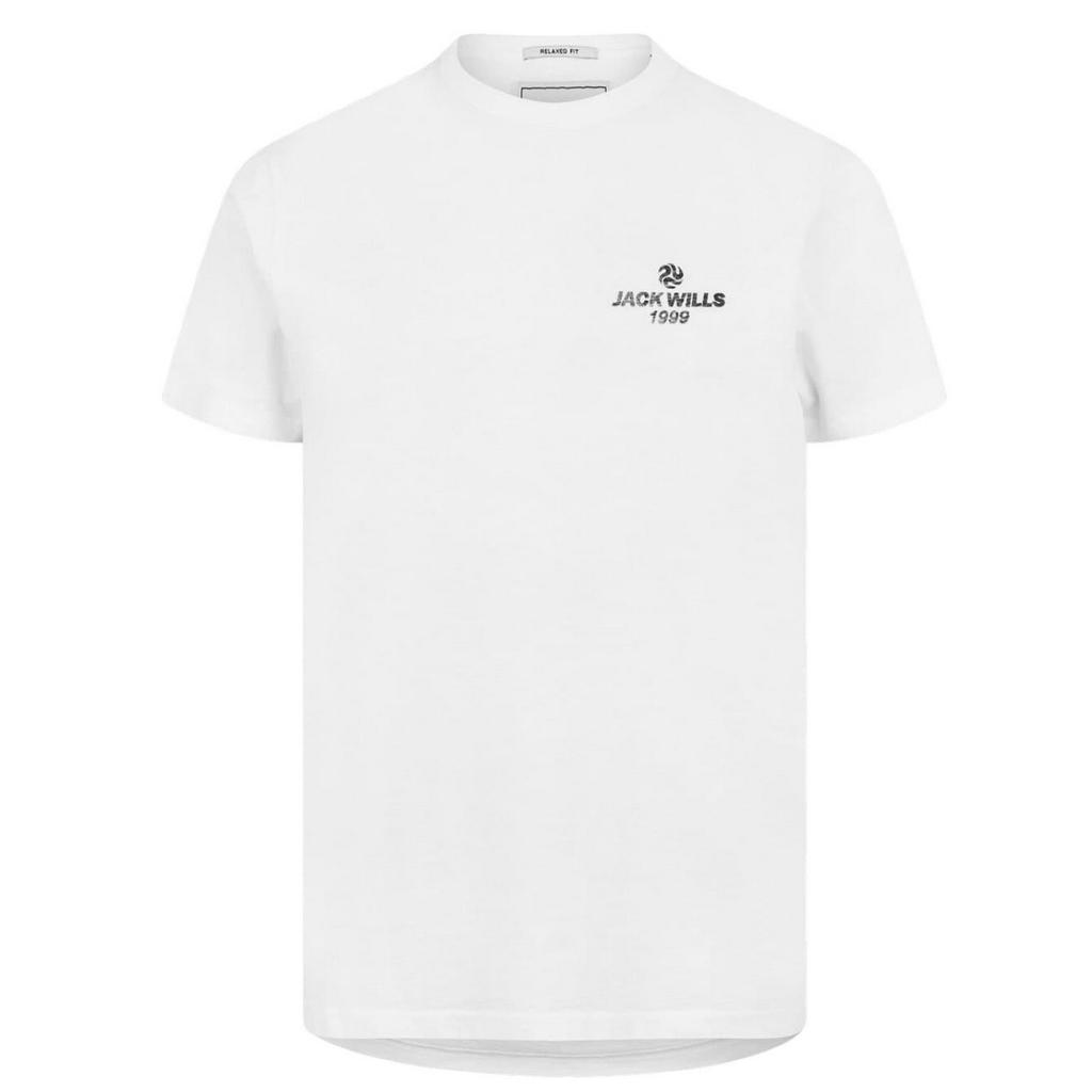 Jack Wills Mens Reverse Printed Logo T-Shirt