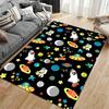 Colorful Space Adventure Theme Rug Non-slip rug suitable for living room and bedroom sofas.