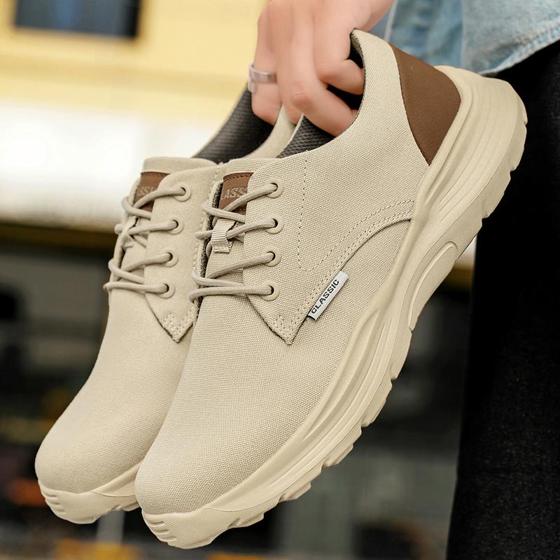 Autumn Canvas Shoes Sneakers For Men Light Breathable Men'S Outdoor Shoes Slip-On Comfortable Male Shoes Loafers Casual Walking