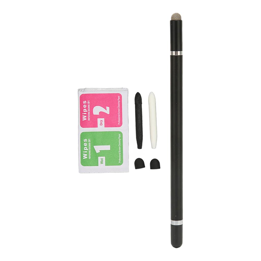 Stylus Pen Accurate Positioning 3 In 1 Multifunctional Capacitive Stylus with 2 Fiber Nibs for Tablet Mobile Phones