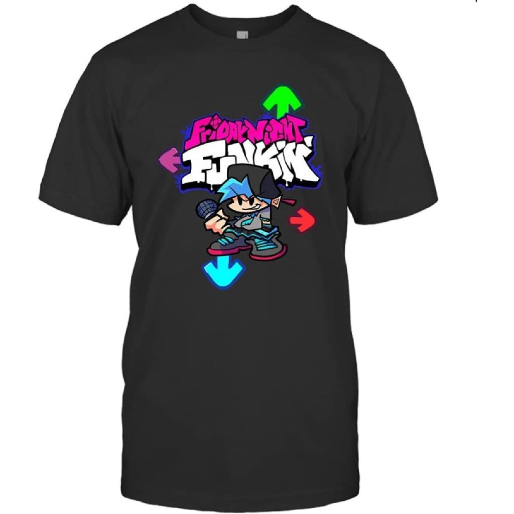 Friday Night Funkin Game Battle for Women Men Kids T Shirt T-Shirt (Black;S)