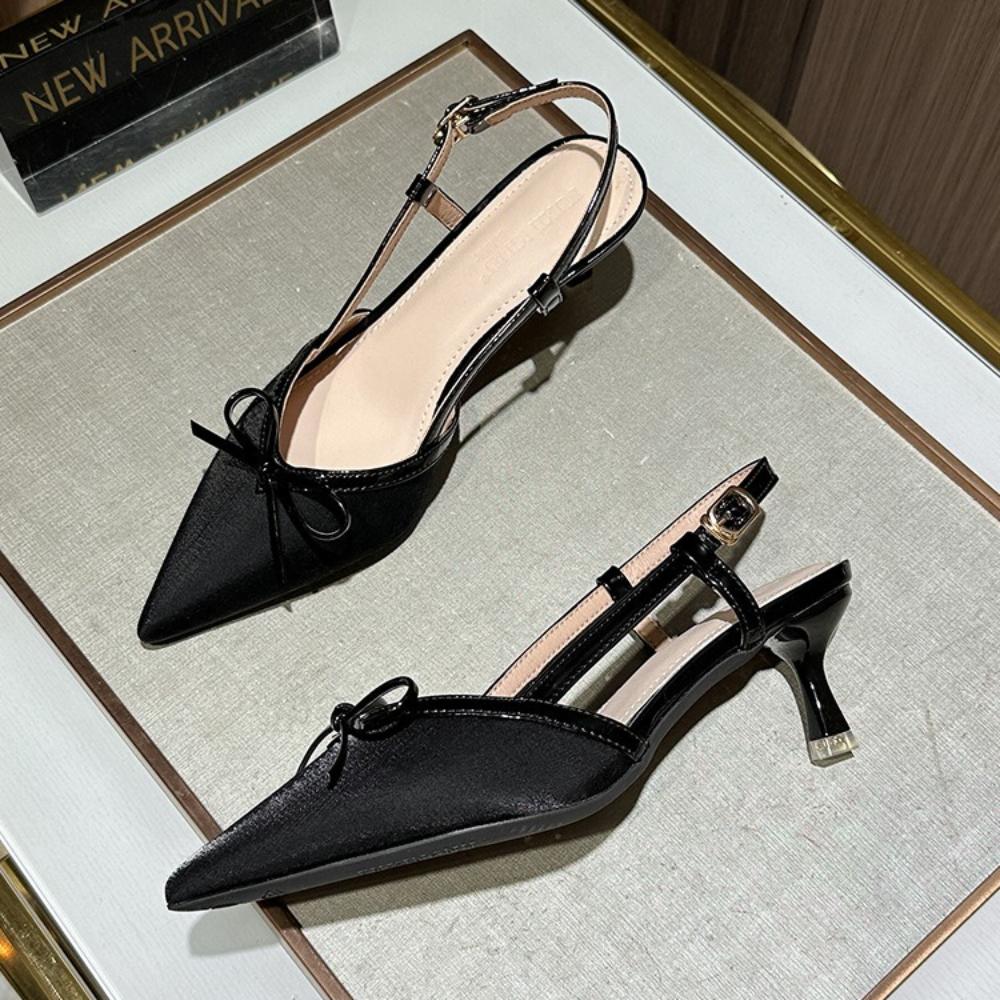 Sandals for Women's 2025 Summer New Item Baotou Sandals Womens Color Blocked Slim Heeled High-heeled Sandals for Women