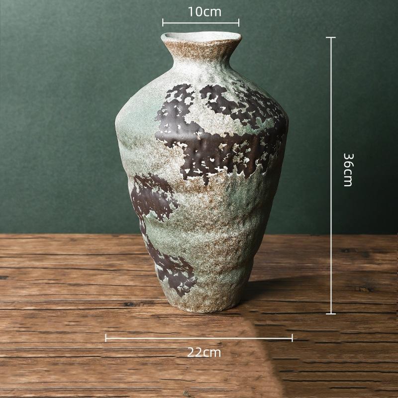 Kaba Seramik Vazo Fırında Dönüşmüş Porselen Vazolar Vazo Çiçek Düzenleme Aksesuarları Çin Tarzı Retro Kavanozlar