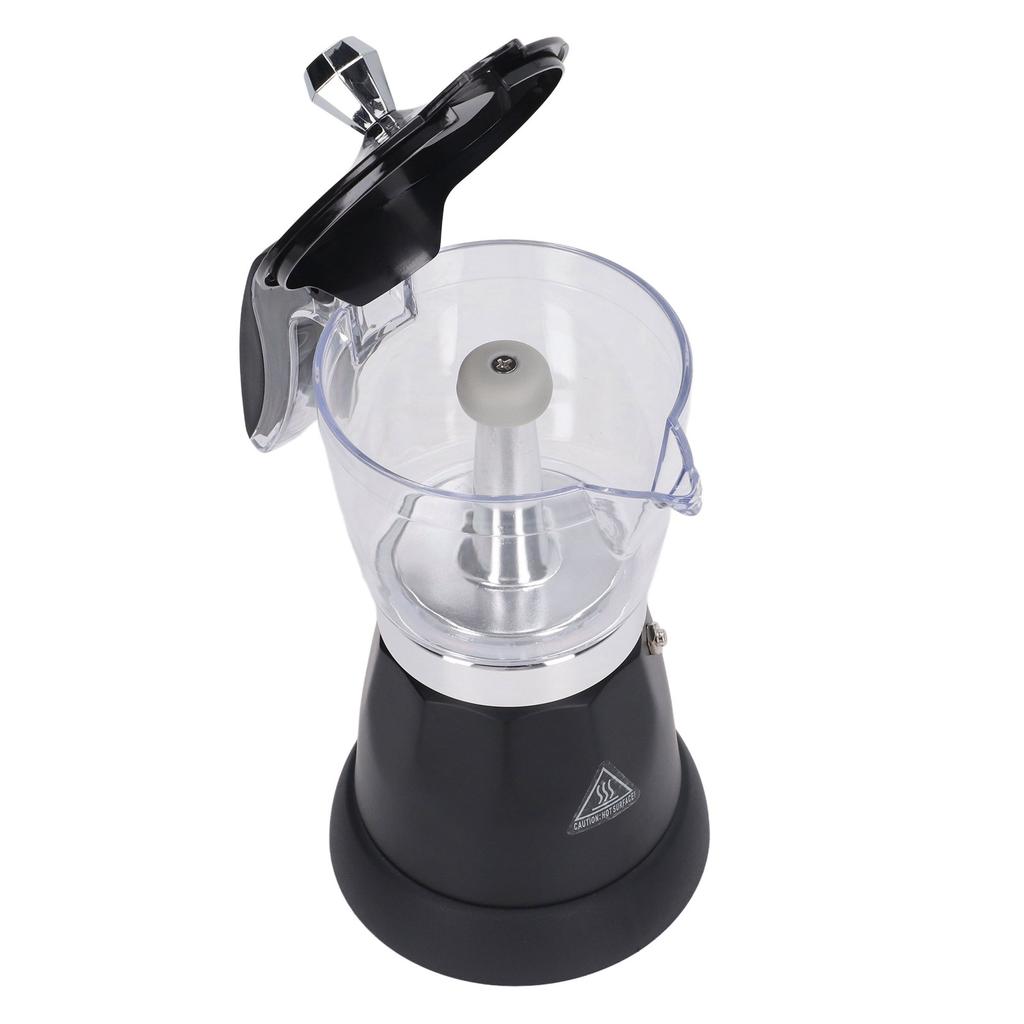 Filtru de cafea cu 6 cești, 300 ml, cafetieră electrică italiană, portabilă, transparentă, pentru acasă, UE