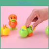 Mini Plastic Cartoon Duck Toy With Rolly Function Kids Interactive Car Play