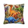 Colorful Smiling Cartoon Dinosaur Pillow Case Kawaii Pillow Cover Design Pillowcases For Couch Sofa Bedroom
