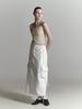 Half Devils Nylon Multi-Pocket Cargo Skirt_White