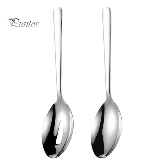 Kitchen Soup Spoon Stainless Steel Serving Elegant Buffet Utensil Heavy-Duty Slotted Easy Clean for Commercial Grade Restaurant Scoop Mirror Polished
