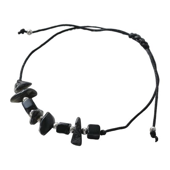 Women Bracelet Woven Decorative Irregular Ladies Faux Crystal Stone Hand Chain Bracelet Jewelry for