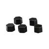 New 20pcs 17/19/21mm Silicone Car Wheel Hub Screw Nut Decoration Cap Cover Black Auto Accessories Styling Protective Bolt