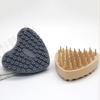 3-In-1 Heart-Shaped Silicone Scalp Head Massager Soft Comb Wet Dry Hair Root Care Makeup Brush Cleaning Shampoo Shower Tool