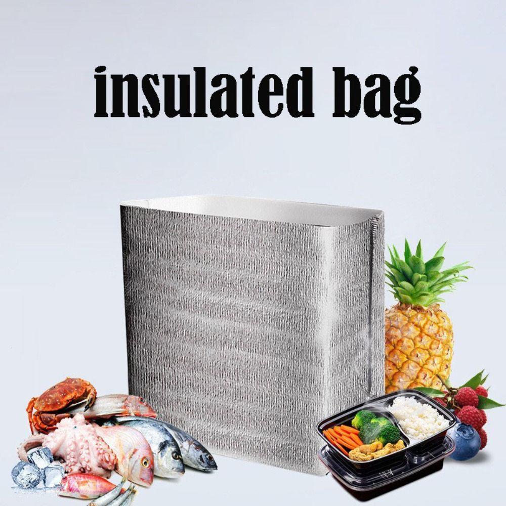 50pcs Reusable Thermal Bag Waterproof Food Delivery Bag Disposable Proof Cooler Bag  Camping