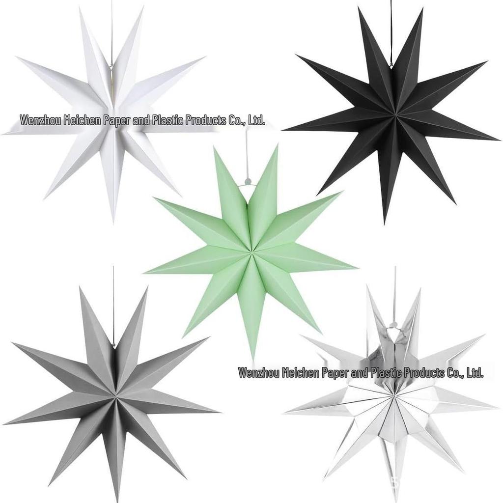In-Stock Origami Nine-Pointed Star: Christmas, Birthday, and Window Decoration Star Lights