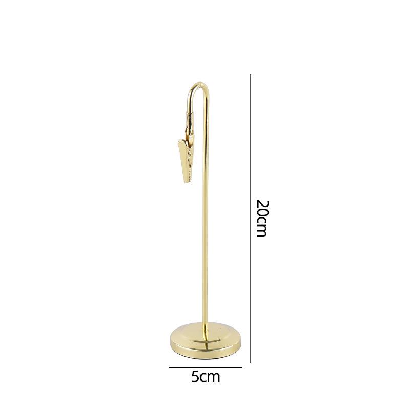 Gold Artistic Stainless Steel Menu Holder and Price Tag Display Stand