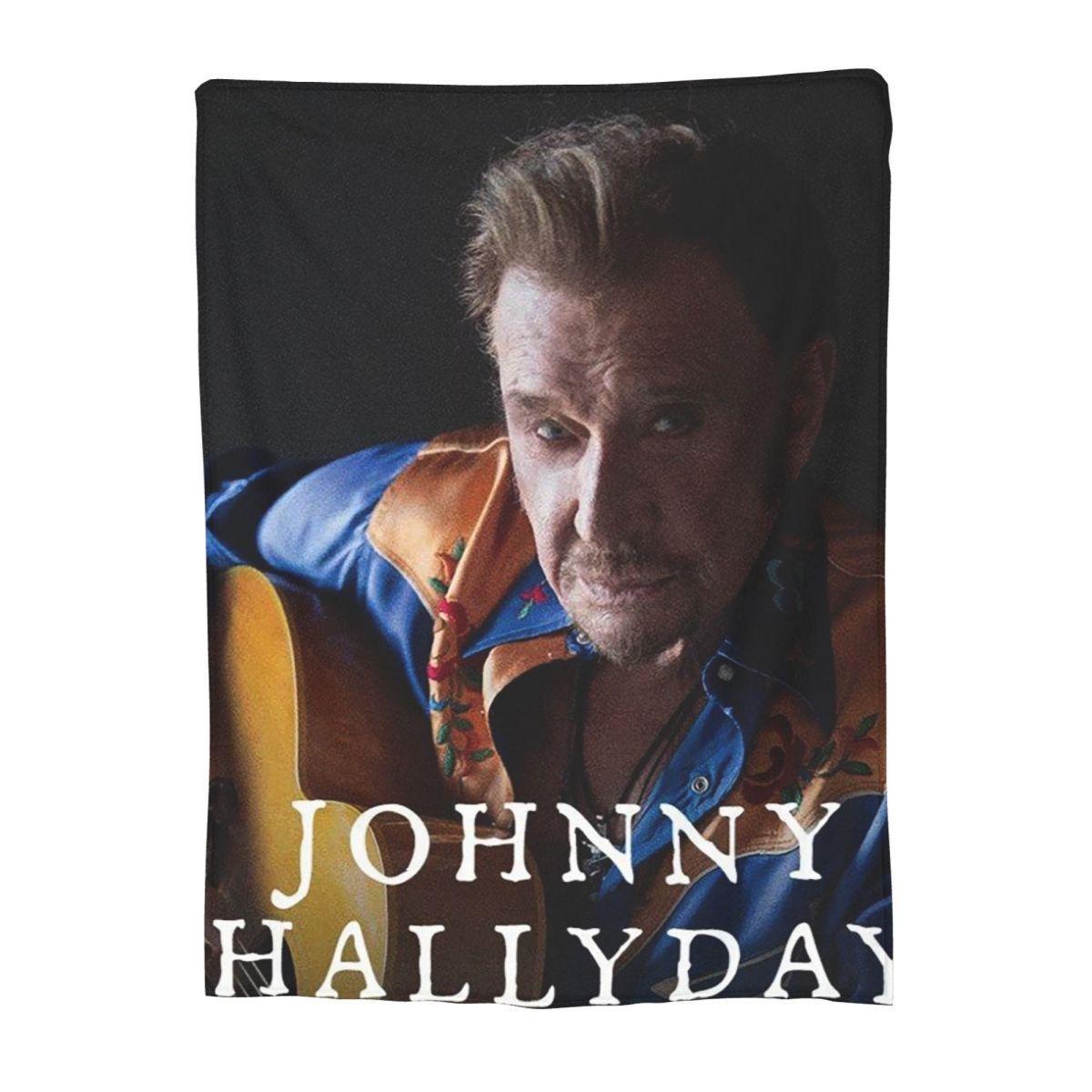 Rock Star Johnny Hallyday Rock n Roll Blankets Throw Blanket Super Soft Throw Blankets for Couch Bedding Throws Bedspread Quilt 80x120cm