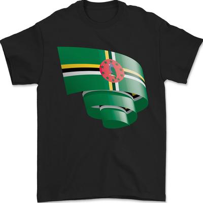 Gewelltes Dominica-Flaggen-Dominikaner-Tag-Fußball-Unisex-T-Shirt
