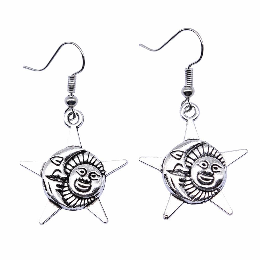 Ohrhänger Sonne Mond Vintage Schmuckzubehör Ohrringgröße 18x19mm QE030