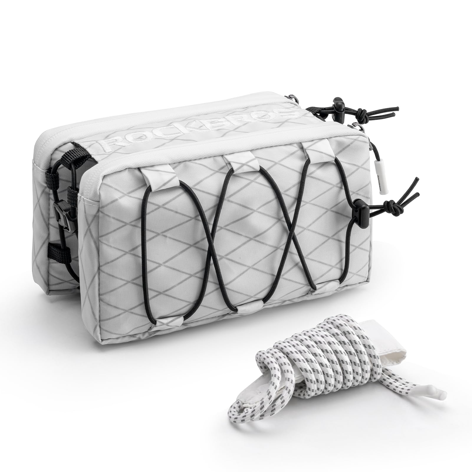 

ROCKBROS Сумка на верхнюю трубу рамы для дорожного велосипеда, удобная для крепления к раме, для мелких предметов, защищает шнур от истирания, сумка для велоспорта, велосипед, сумка, установка, тонкая, удобная, сумка, хранение, белый