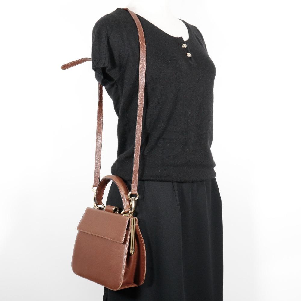 Salvatore Ferragamo 2WAYShoulder Handbag DK-216167 Vintage Brown Leather Women Used