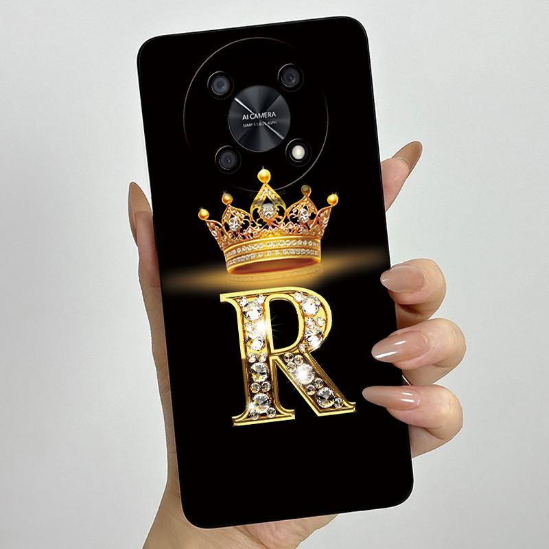 For Huawei Nova Y90 (CTR-LX2) / Nova Y91 (STG-LX1) Fashion Initial Letter Couple Phone Case Soft Silicone TPU Protective Casing