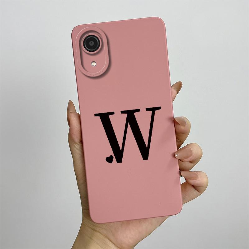 For Samsung A03 Core Case Galaxy A03 Core Cover SM-A032F SM-A032F SM-A032 Luxury Letters Square Phone Case Shockproof Back Cover