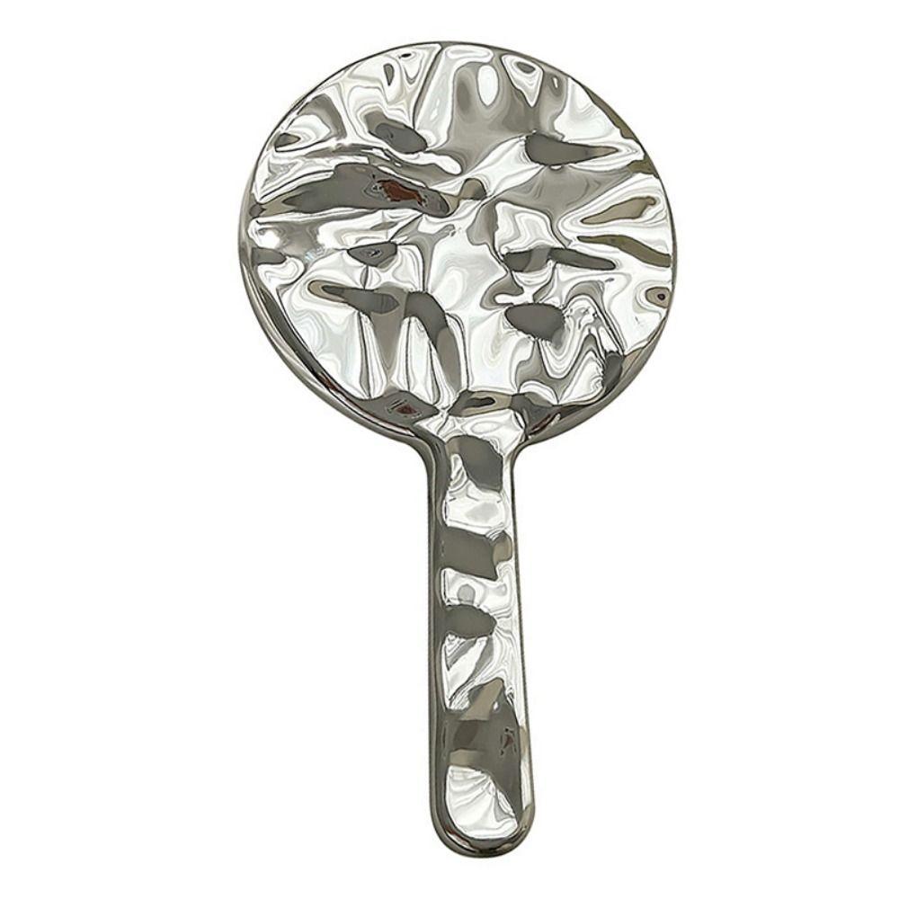 

Зеркало для макияжа с эффектом ряби на воде высокой четкости Прозрачное круглое зеркало для красоты Женщина серебряный