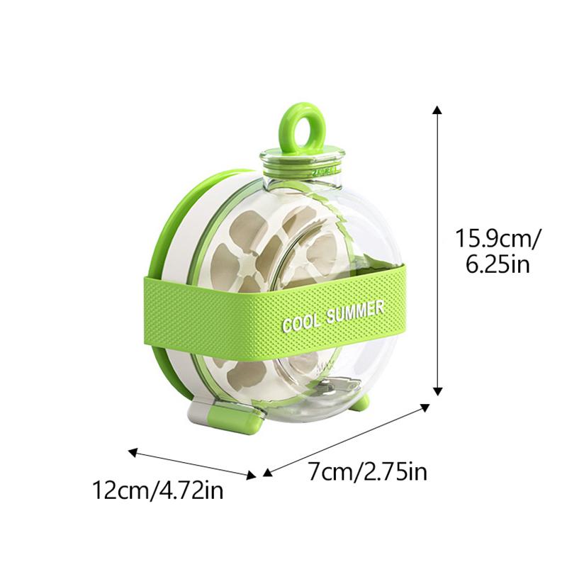 2 In 1 Ice Cube Tray With Straw Silicone Ice Cube Water Bottle No Touch Ice Maker For Freezer Summer Food Grade Ice Kettle Cup