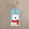 50Pcs Cartoon Pattern Christmas Gift Tag Color Printed DIY Gift Wrapping Label  Holiday