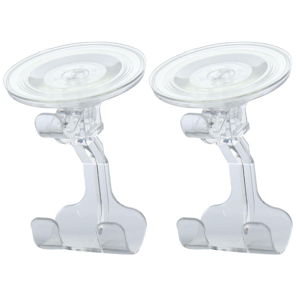 

2 Pack Vacuum Suction Cup Hooks Plastic Shower Hook Wreath Hook Bathroom Kitchen