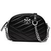 Tory Burch Kira Silver Buckle Quilted Leather Camera Bag Crossbody Shoulder Bag Women bags Black 90450-002