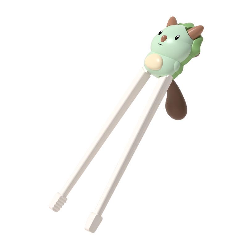 Children's Cartoon Training Chopsticks & Infant Spoon Set - Portable Tableware for Learning and Feeding.